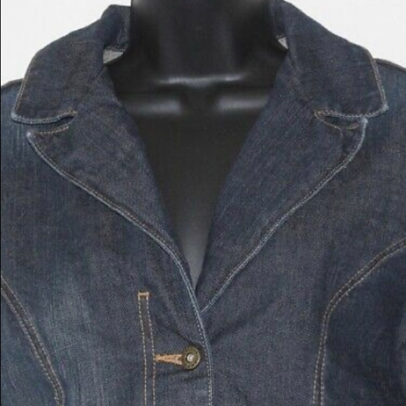 Tommy Hilfiger | Women's vintage cropped denim Jean  jacket size Medium - Picture 4 of 8